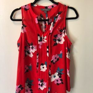 Market & Spruce Floral Sleeveless Blouse